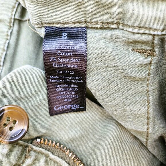 Khaki Green Shorts for Women - Picture 8 of 9